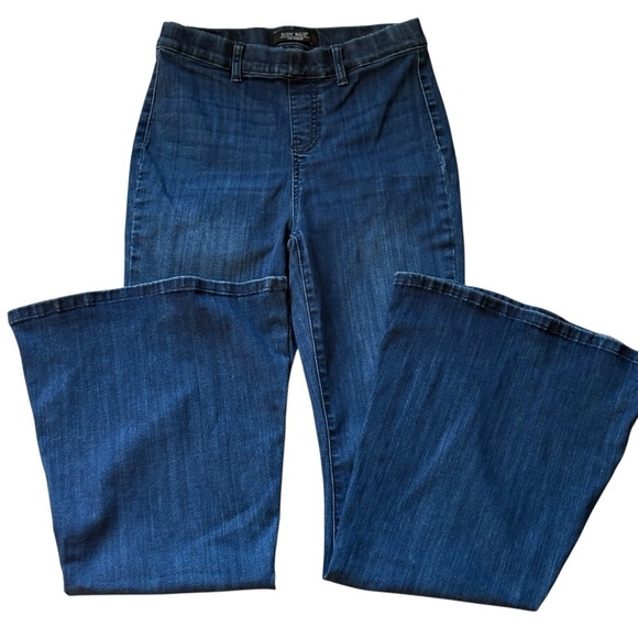 Judy Blue Pull On Super Flare Jeans Size 7/28 JB88136 Denim Dark Wash Stretch - Picture 2 of 8
